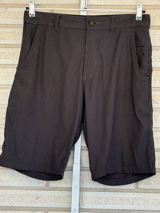 lululemon athletica Other - Lululemon Kahuna Seersucker/Grid Golf Zip Up Flat Front Shorts Size 34